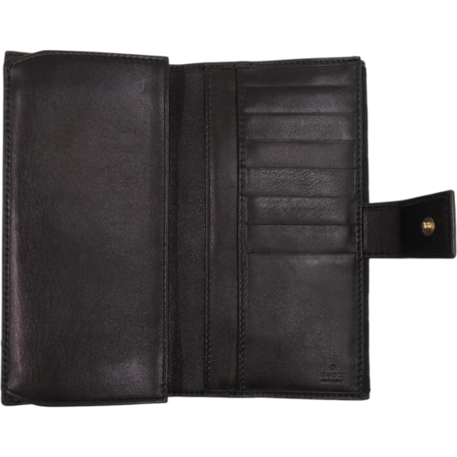 GUCCI ブラック GGキャンバス 長財布 インターロッキング GUCCI 美品 グッチ インターロッキングG 181593 GGキャンバス