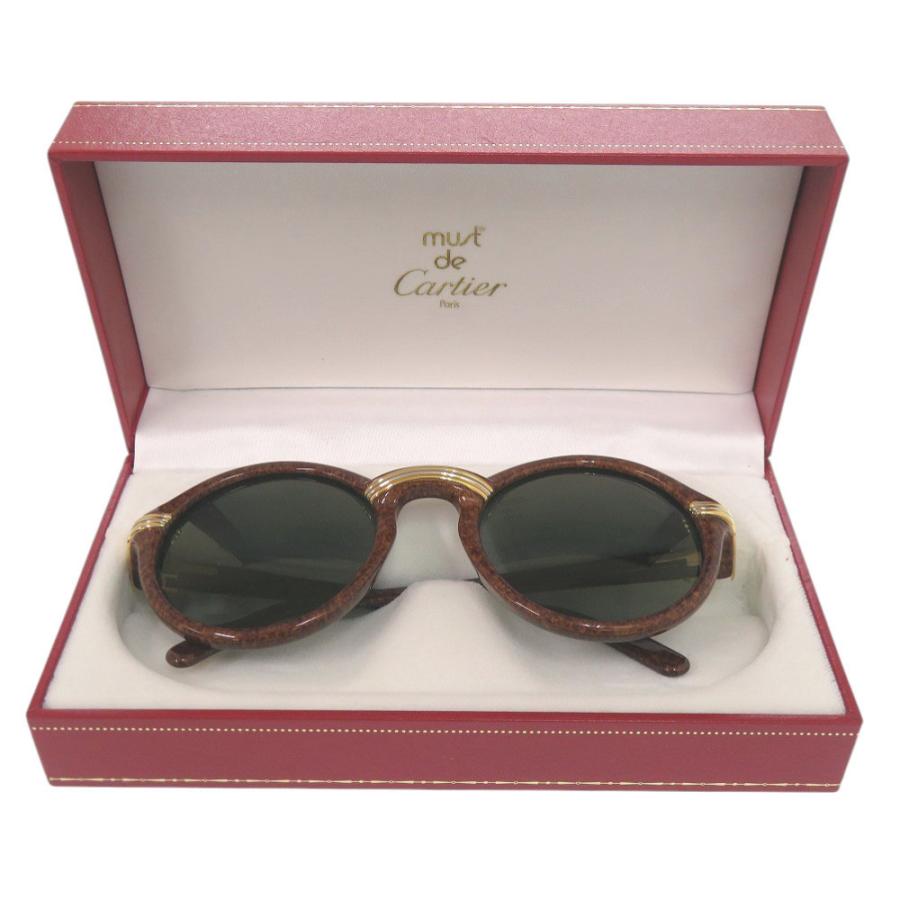Cartier（カルティエ） 新品同様 トリニティ ウッド調 丸眼鏡