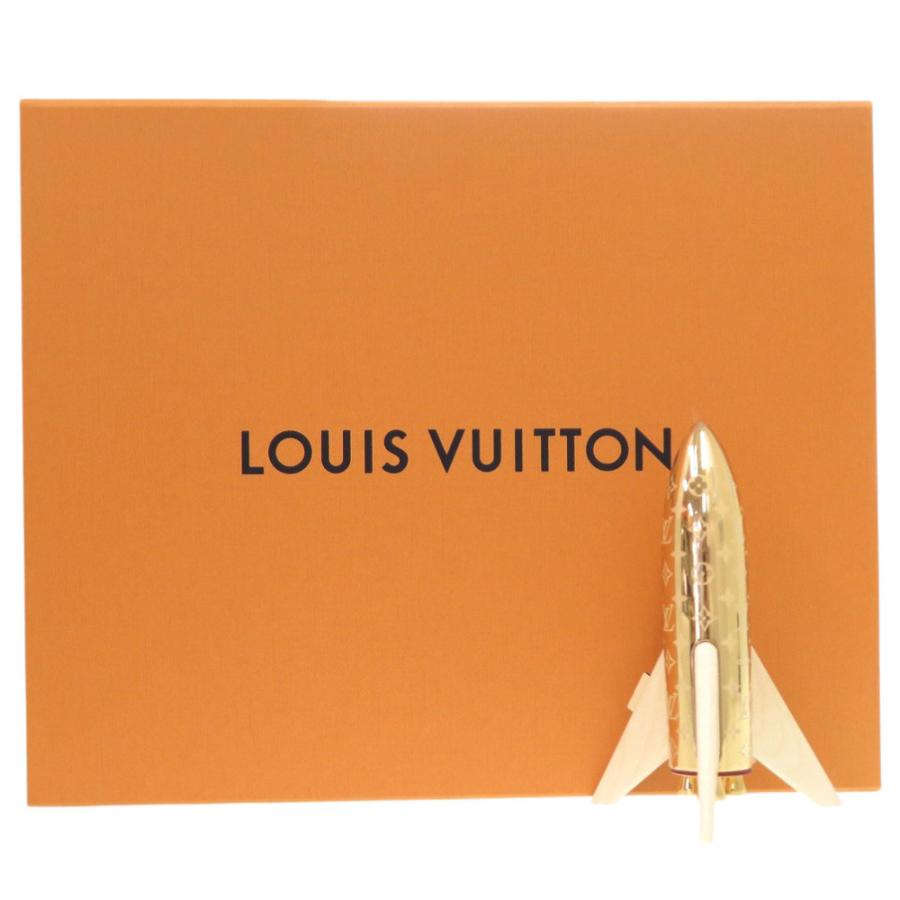 未使用 ルイ ヴィトン ロケット モノグラム GI0794 メタル/ウッド ゴールド オブジェ ペーパーウェイト LV 1617 LOUIS VUITTONの画像
