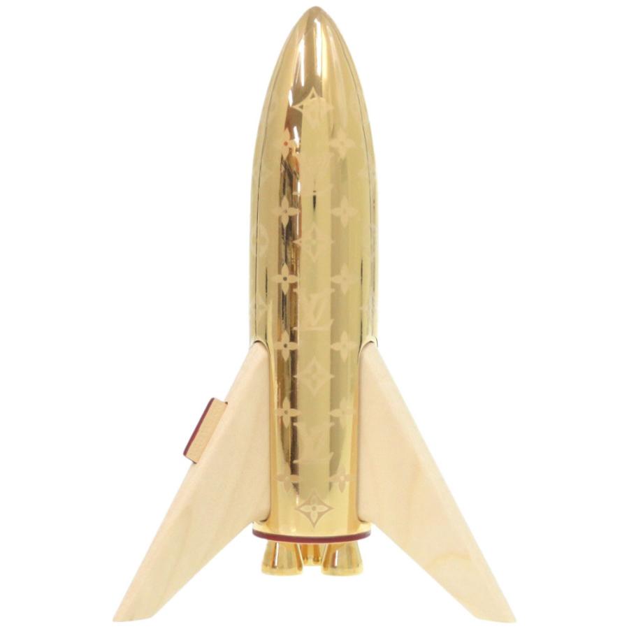 未使用 ルイ ヴィトン ロケット モノグラム GI0794 メタル/ウッド ゴールド オブジェ ペーパーウェイト LV 1617 LOUIS VUITTONの画像