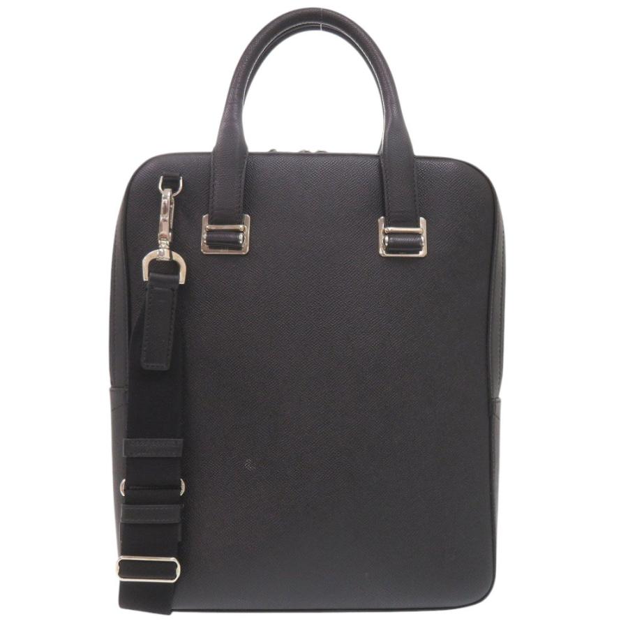 美品 ダンヒル 2WAY レザー ブラック ショルダーバッグ ビジネスバッグ 黒 1710【中古】Dunhill dunhill（ダンヒル） 美品 2WAY レザー ブラック ショルダーバッグ