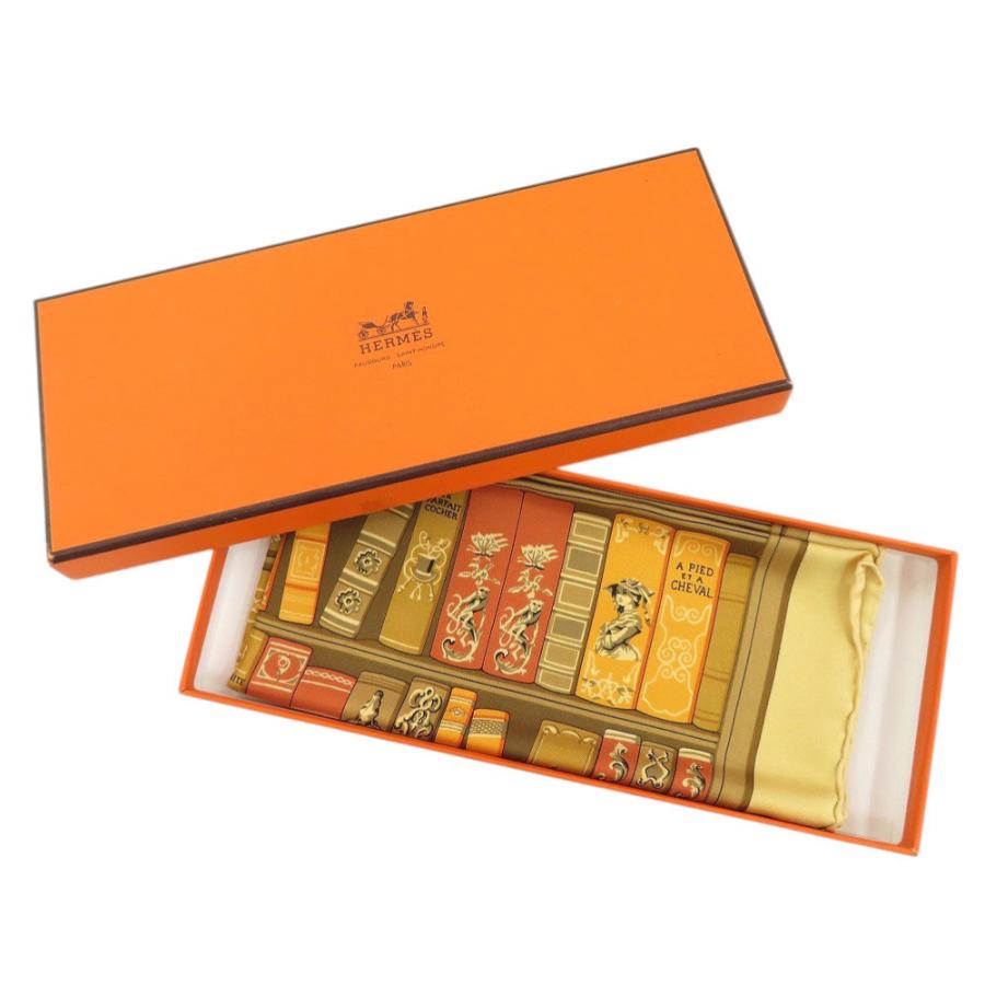 HERMES（エルメス） 新品同様 カレ45 プチカレ Bibliotheque 図書館