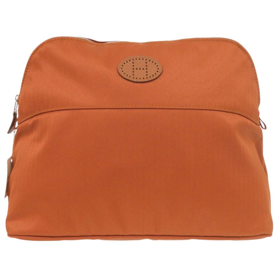 HERMES（エルメス） 未使用 ボリードポーチ 31 コットン オレンジ系