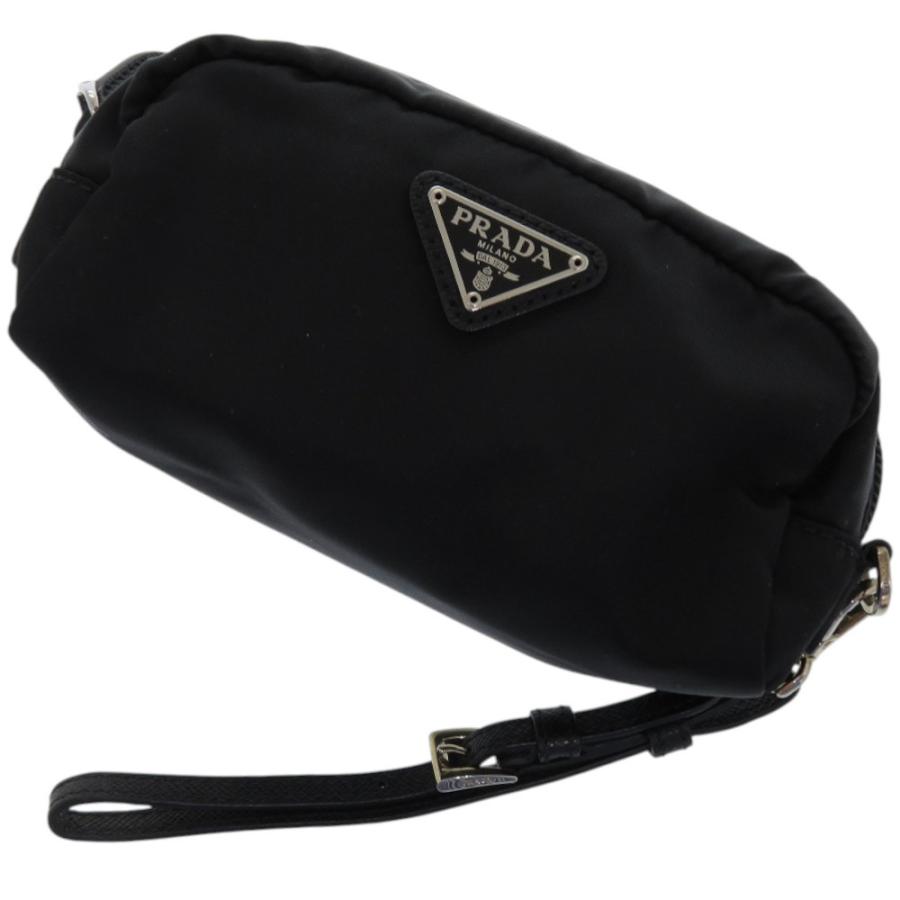 PRADA（プラダ） 新品同様 ストラップ付 1NE175 ナイロン シルバー金具