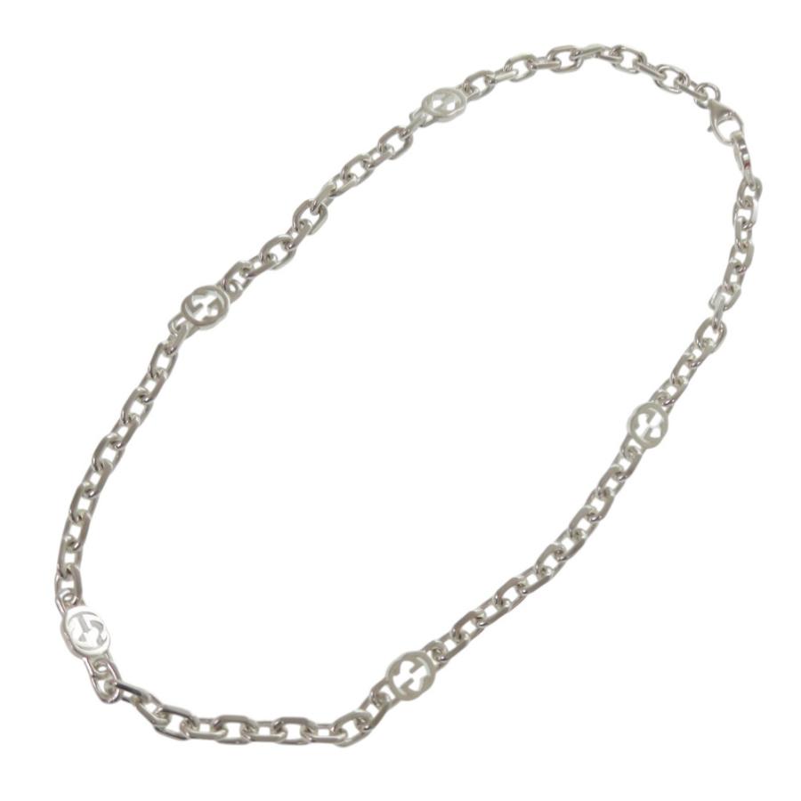 美品　GUCCI グッチ　インターロッキング　G ネックレス　ラージ 925 GUCCI グッチ ネックレス インターロッキングG ラージチェーン