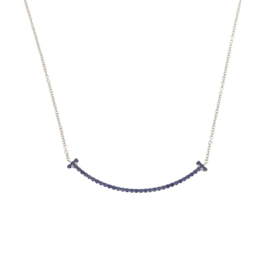 Tiffany & Co. スマイル　ホワイトゴールド　サファイア TIFFANY&Co.（ティファニー） 美品 Tスマイル スモール K18WG