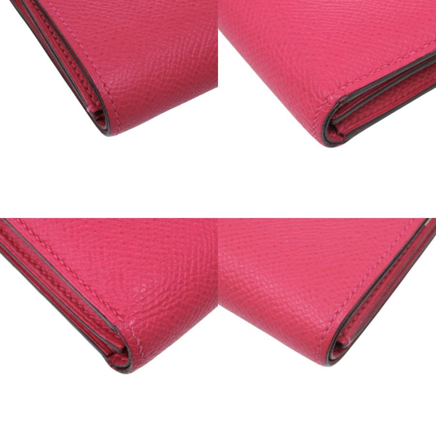 エルメス ベアンコンビネ クロコダイル アリゲーター ヴォーエプソン ローズメキシコ Z刻印 三つ折り財布 0489 HERMESの画像