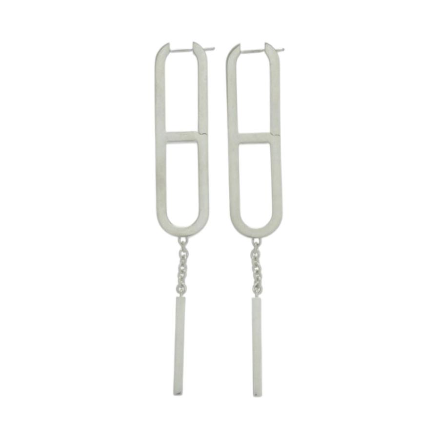 HERMES シェーヌダンクル シルバーピアス HERMES（エルメス） 美品 エヴァーシェーヌダンクル 21S344811