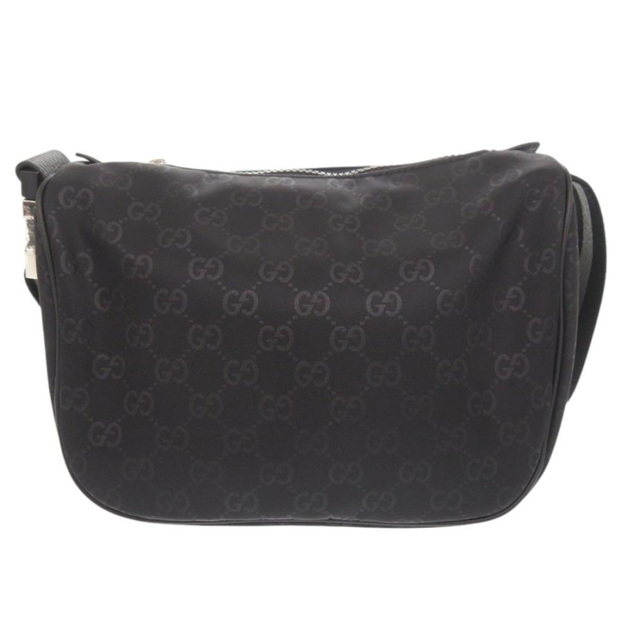 GUCCI（グッチ） 新品同様 GGナイロン ブラック ショルダーバッグ 黒