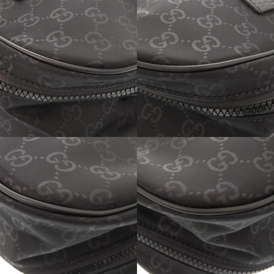 GUCCI（グッチ） 新品同様 GGナイロン ブラック ショルダーバッグ 黒