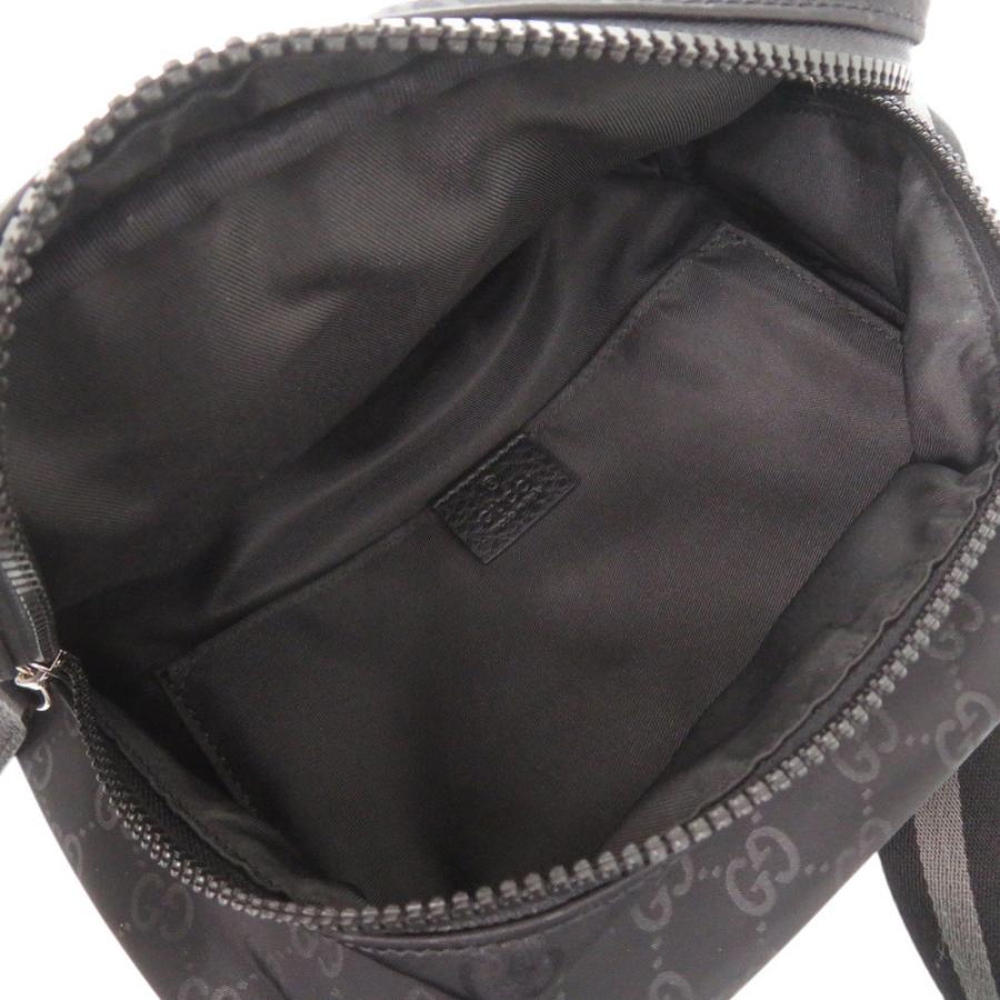 新品同様 グッチ GGナイロン ブラック ショルダーバッグ 黒 0637 GUCCI_6