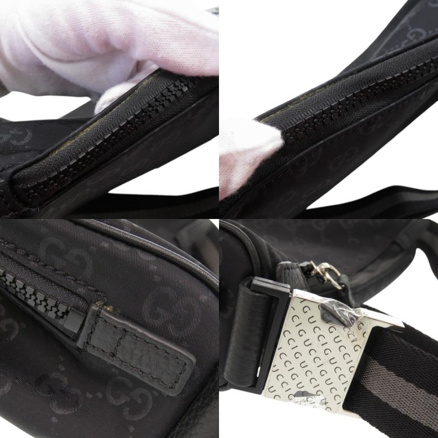 GUCCI（グッチ） 新品同様 GGナイロン ブラック ショルダーバッグ 黒