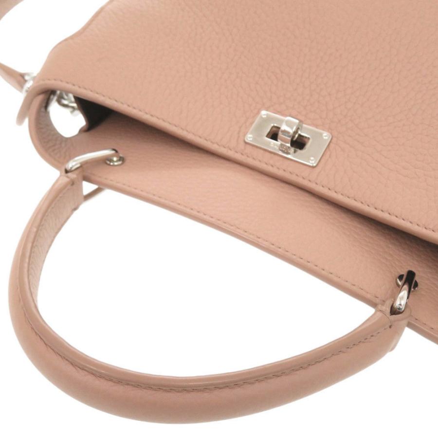 新品同様 ミチノ パリ ルテス ミニ レザー ピンクベージュ 2WAY