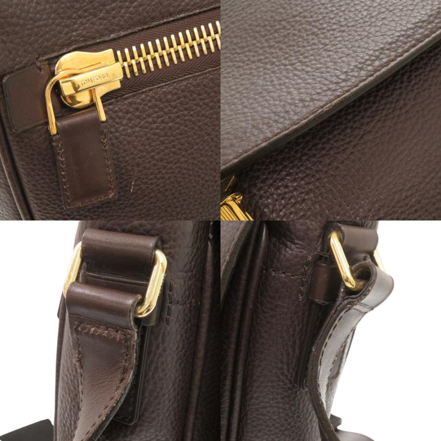 トムフォード ブラウン メッセンジャー ショルダーバッグ 茶 0971 TOM