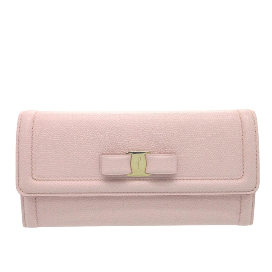 美品 サルヴァトーレ フェラガモ ヴィラリボン KM-22 D154 レザー