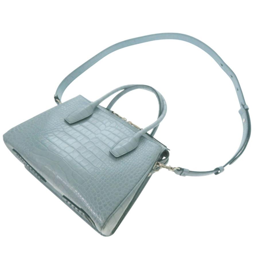 新品同様 トッズ 2way クロコ型押し ハンドバッグ ショルダーバッグ  