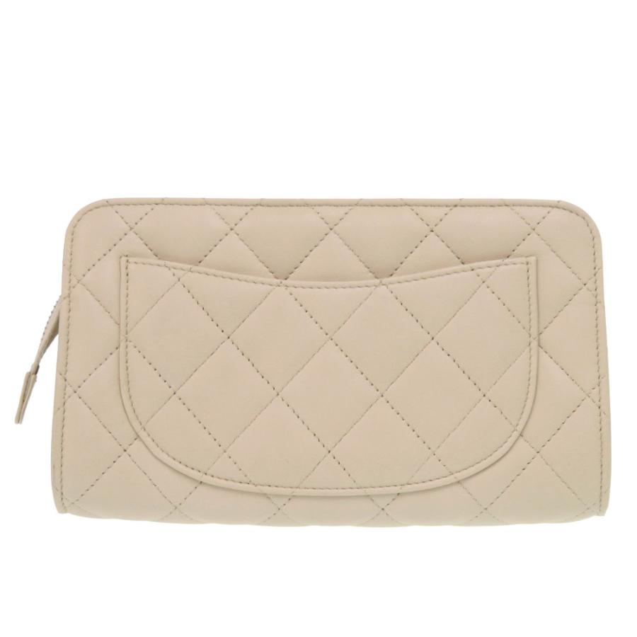CHANEL（シャネル） 美品 マトラッセ ポーチ ココマーク ラムスキン 10