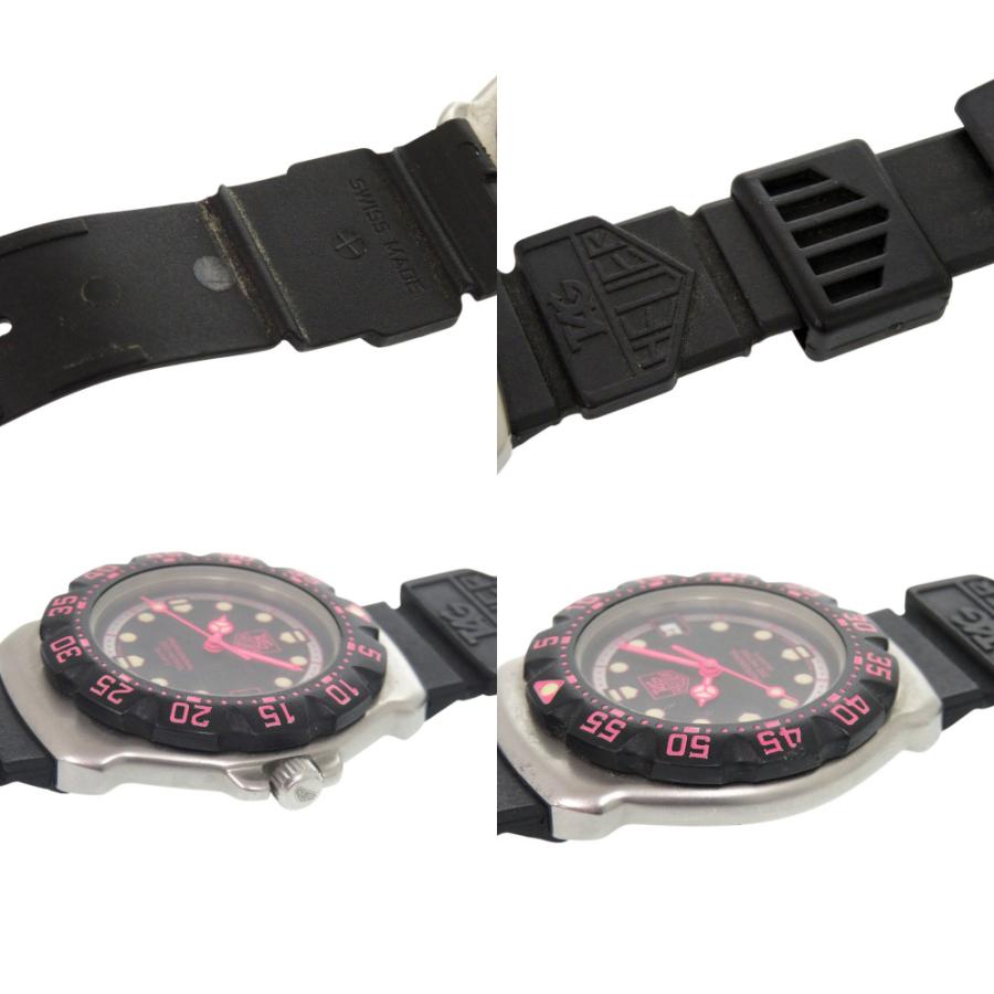 タグホイヤー フォーミュラ1 WA1217 SS ラバー ブラック ピンク 黒文字