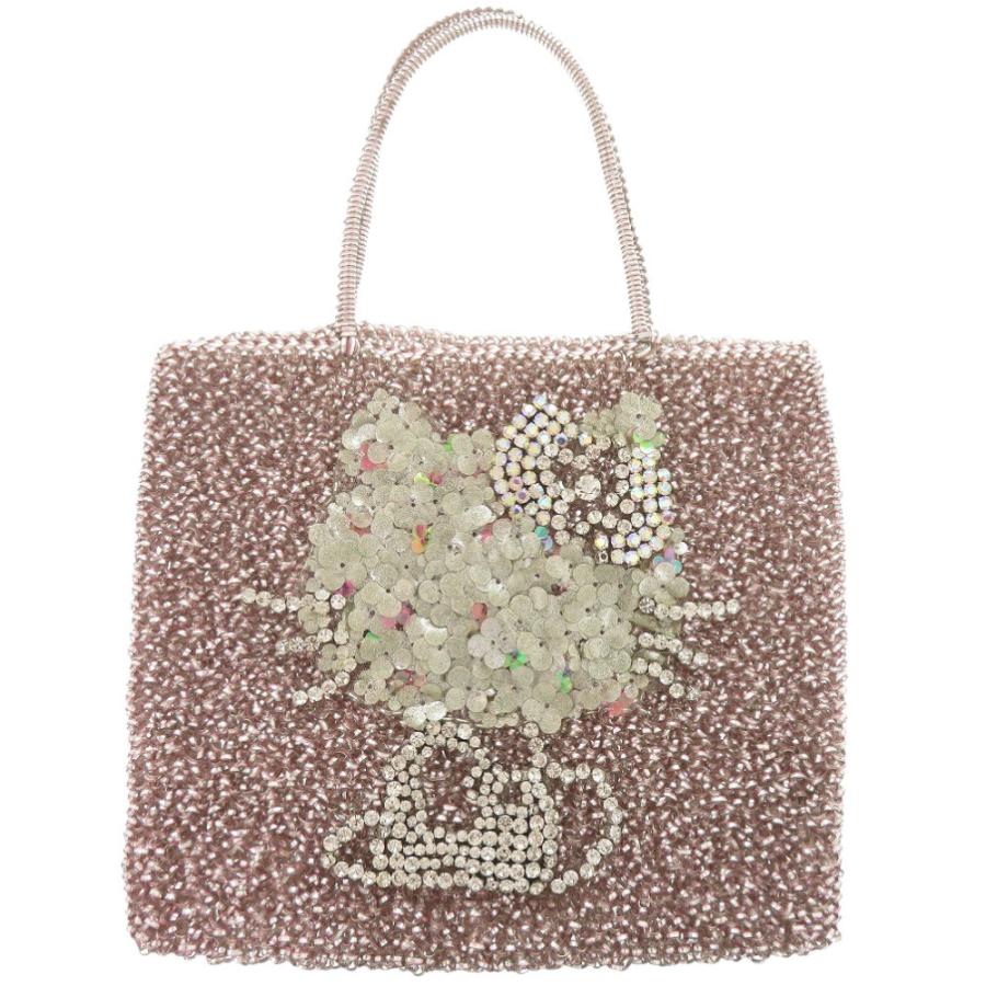 ANTEPRIMA ハローキティー コラボ ワイヤートートバッグ　ラインストーン ANTEPRIMA（アンテプリマ） 美品 ハローキティ ワイヤー ピンク