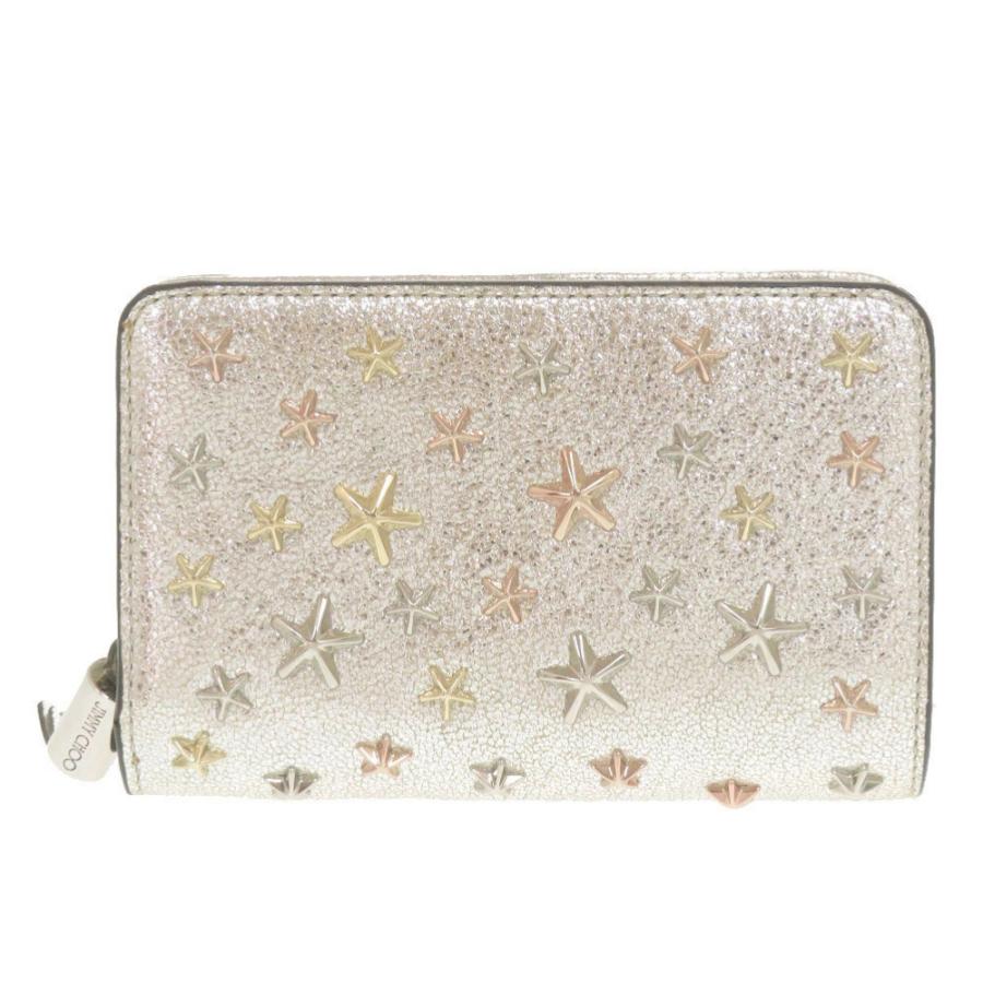 未使用✨ジミーチュウ 二つ折り財布 レザー　スタッズ　スター Jimmy Choo】ジミーチュウ『スタースタッズ 二つ折り短財布』メンズ 1