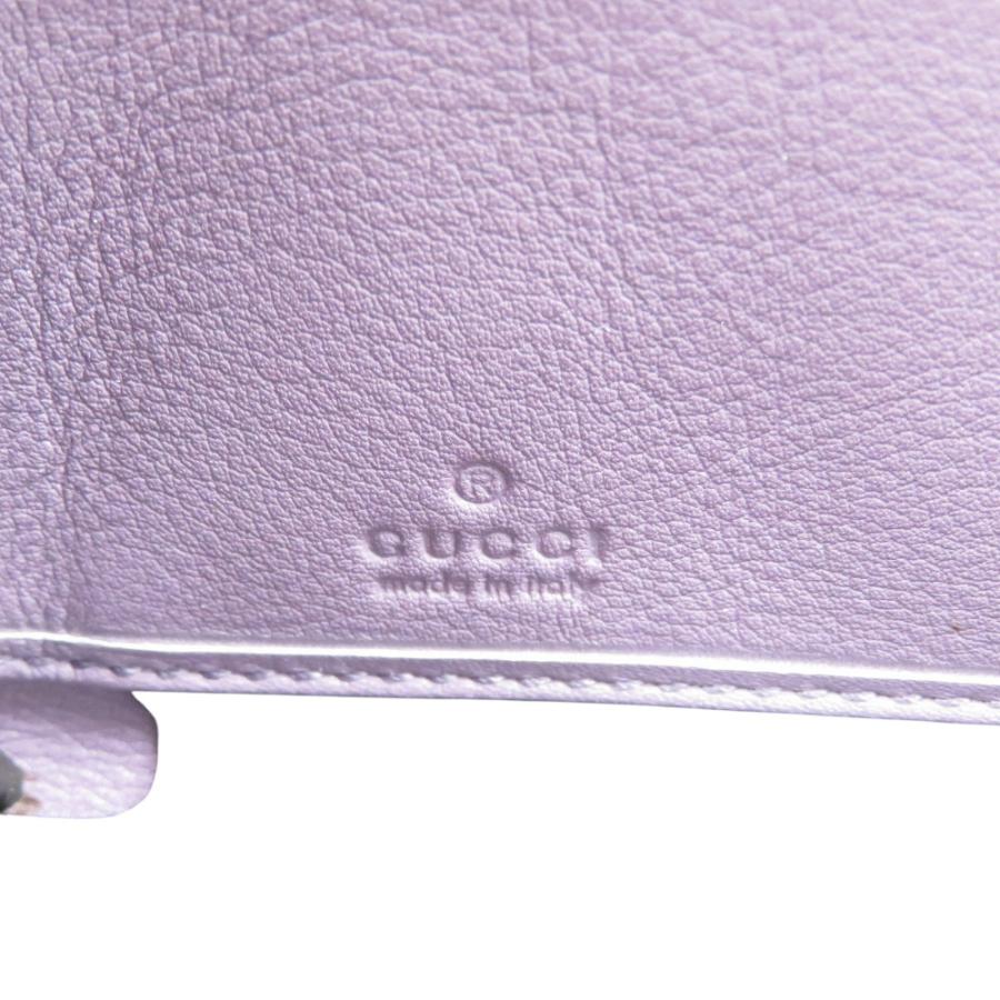GUCCI 新品同様 グッチ 374850 クロコダイル シルバー金具 パープル  