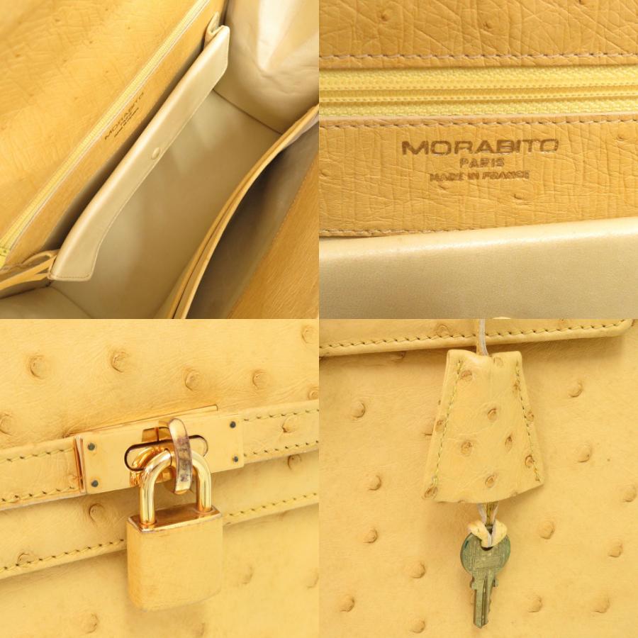 MORABITO（モラビト） スカラ28 オーストリッチ イエロー ハンドバッグ