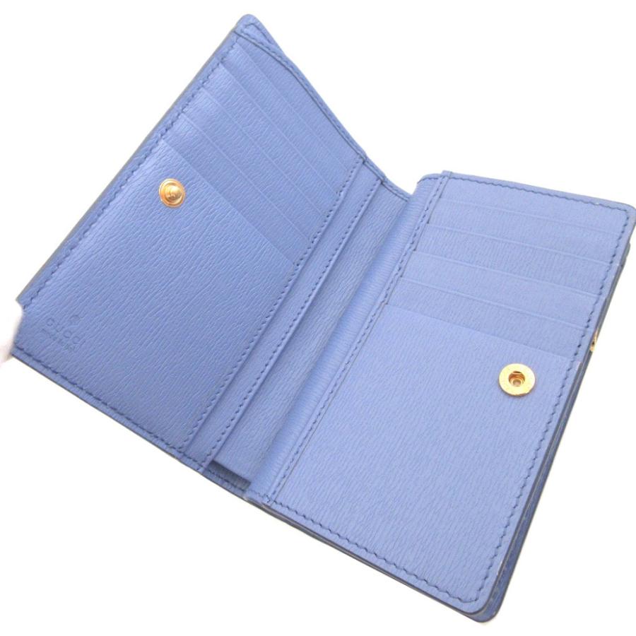 GUCCI（グッチ） 新品同様 レザー 772640 パープル 紫 2つ折り財布