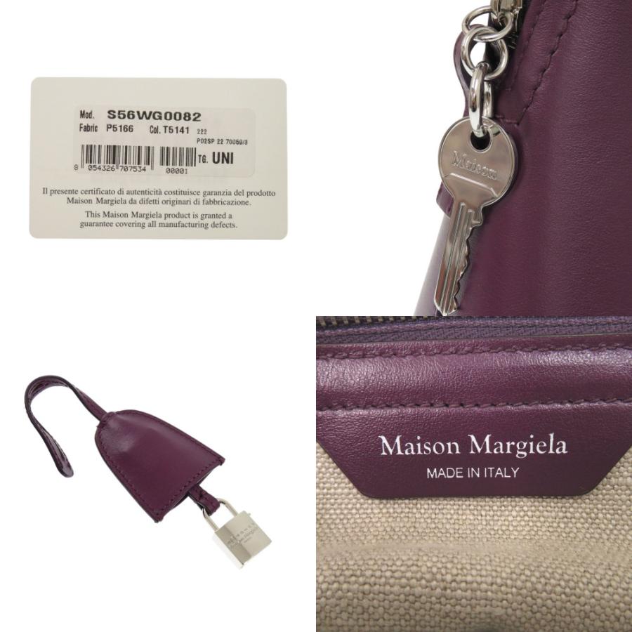 未使用品 メゾン マルジェラ 5AC A56WG0082 レザー パープル 2way