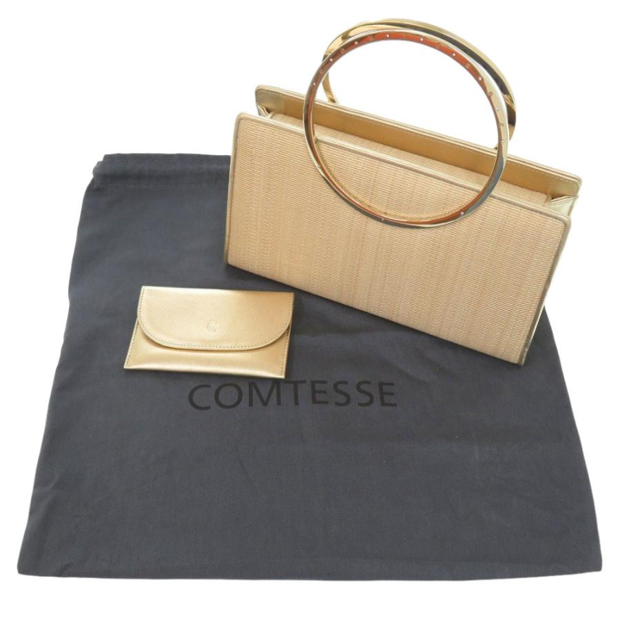 超希少✨COMTESSE ハンドバッグ　ゴールド　ホースヘア　レザーバッグ COMTESSE - コンテス COMTESSE バッグ ハンドバッグ ゴールド