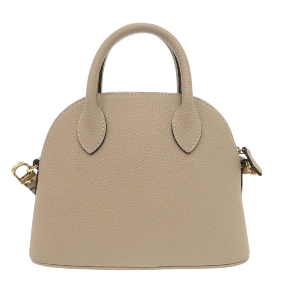 美品 ボナベンチュラ エマバッグ 22 レザー グレージュ ベージュ 2way