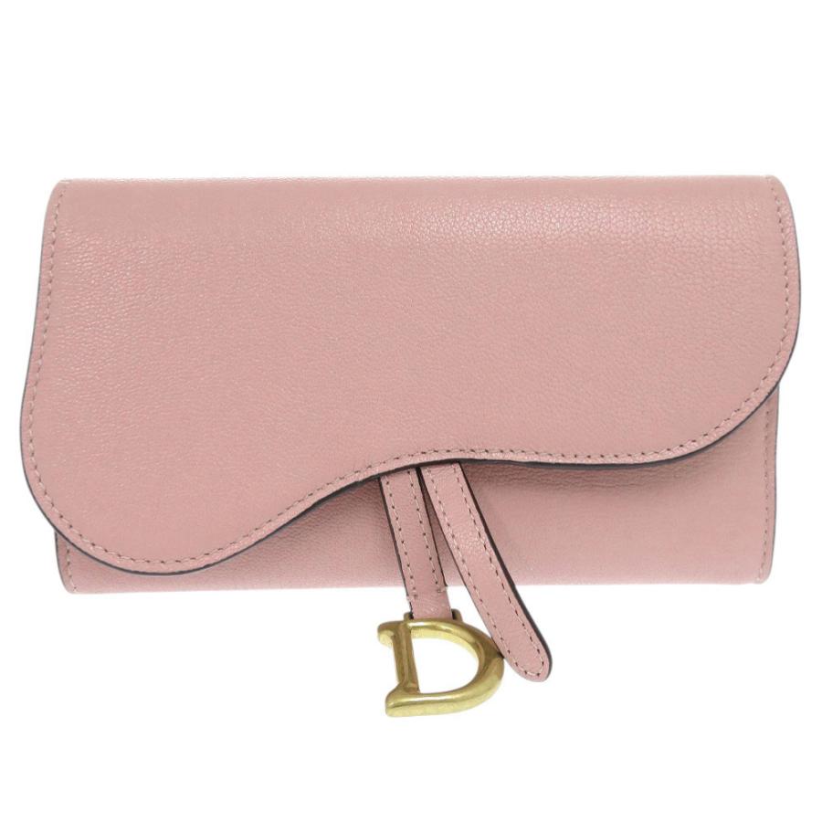 クリスチャン・ディオール Christian Dior レザー サドル 長財布
