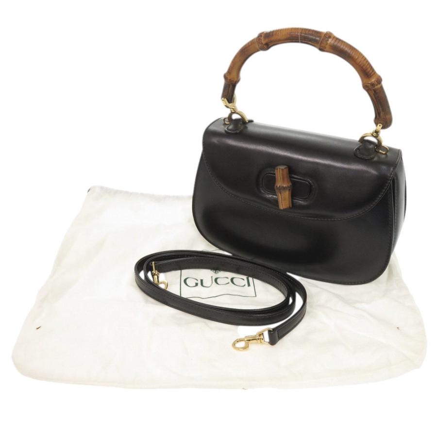 GUCCI（グッチ） 美品 2WAY バンブー 000 2046 0188 レザー ブラック