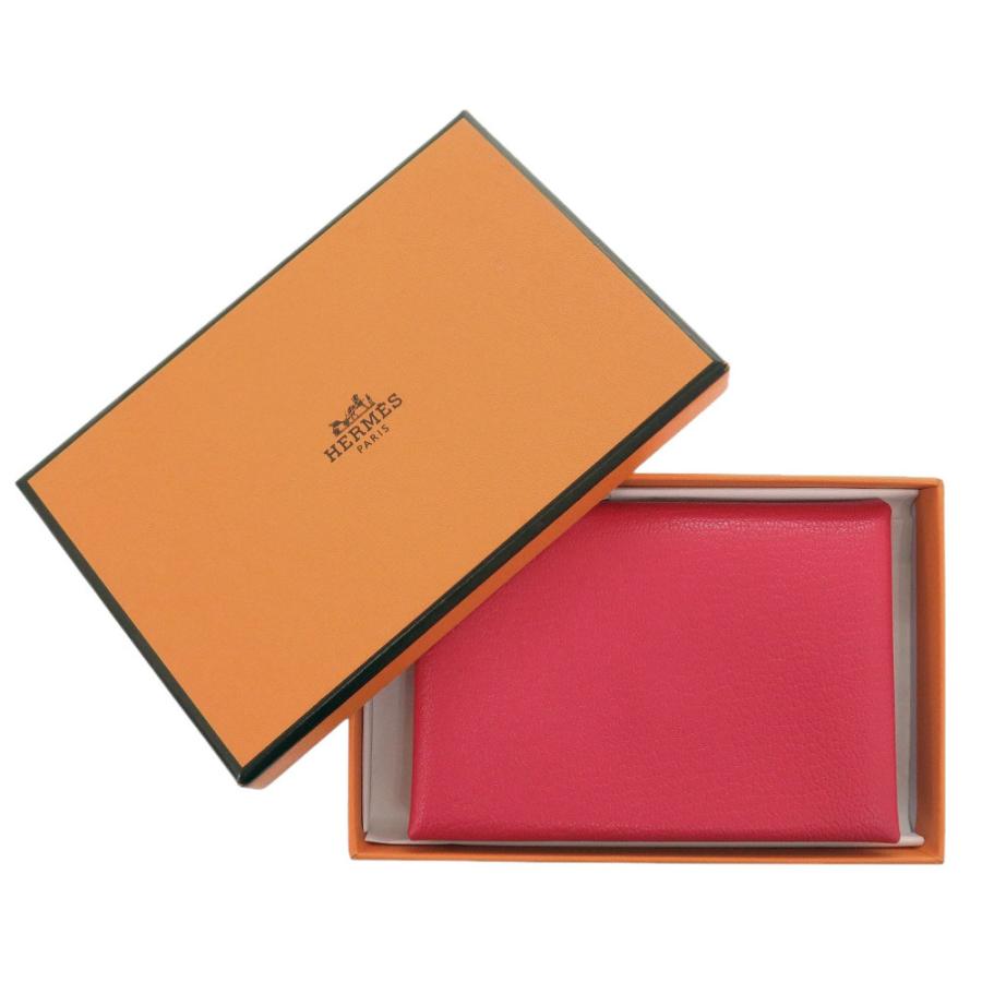 HERMES 未使用 エルメス カルヴィデュオ シェーブル ローズ