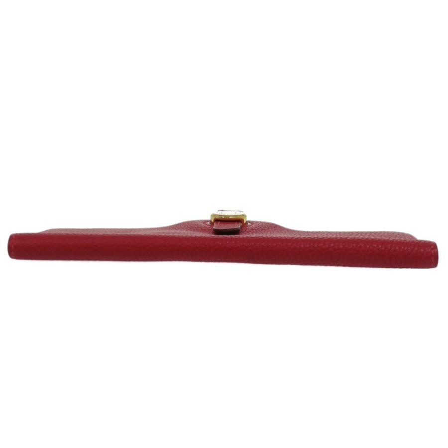 HERMES（エルメス） 美品 ドゴンMM トゴ レッド 赤 長財布 0026 HERMES