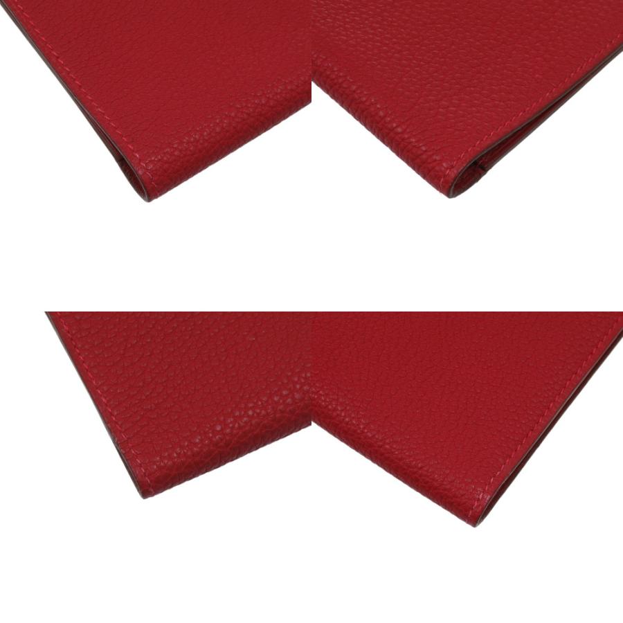 HERMES（エルメス） 美品 ドゴンMM トゴ レッド 赤 長財布 0026 HERMES