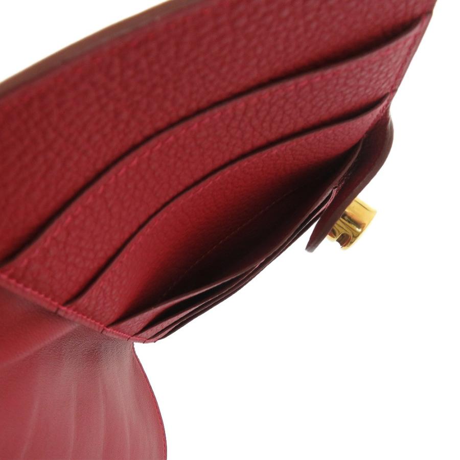 HERMES エルメス ドゴン長財布 レッド HERMES（エルメス） 美品 ドゴンMM トゴ レッド 赤 長財布 0026 HERMES