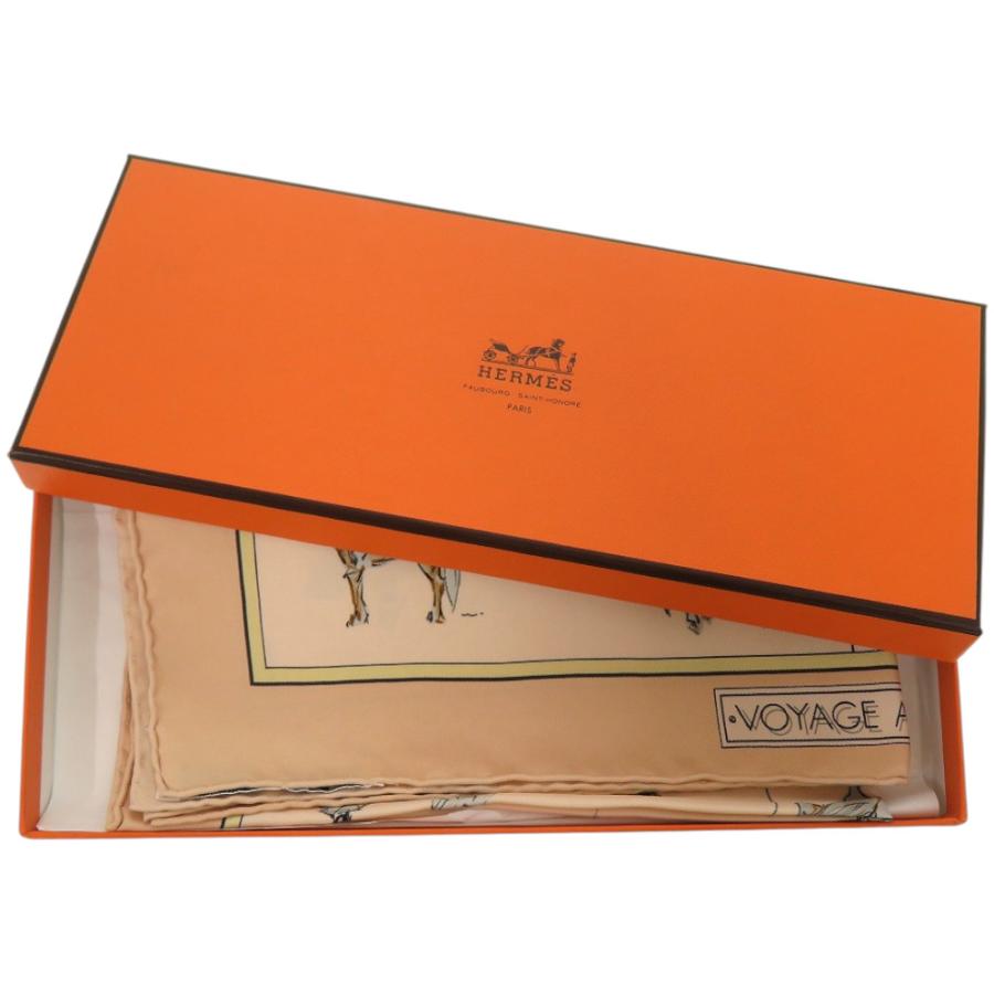 エルメス　プチ　カレ　スカーフ　ポケットチーフ HERMES（エルメス） 新品同様 ポケットチーフ カレ45 プチカレ VOYAGE