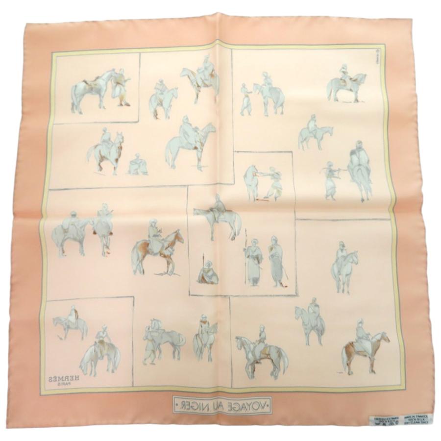 HERMES（エルメス） 新品同様 ポケットチーフ カレ45 プチカレ VOYAGE