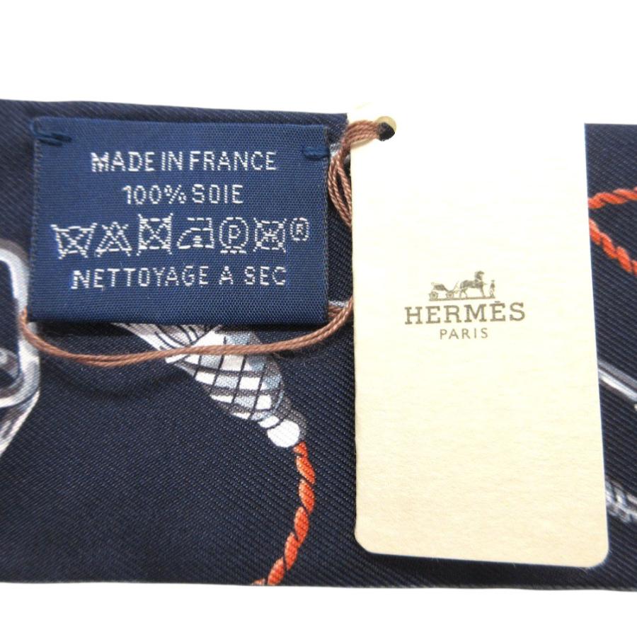 HREMES エルメス ツイリー HERMES（エルメス） 新品同様 ツイリー セラフェット スカーフ シルク