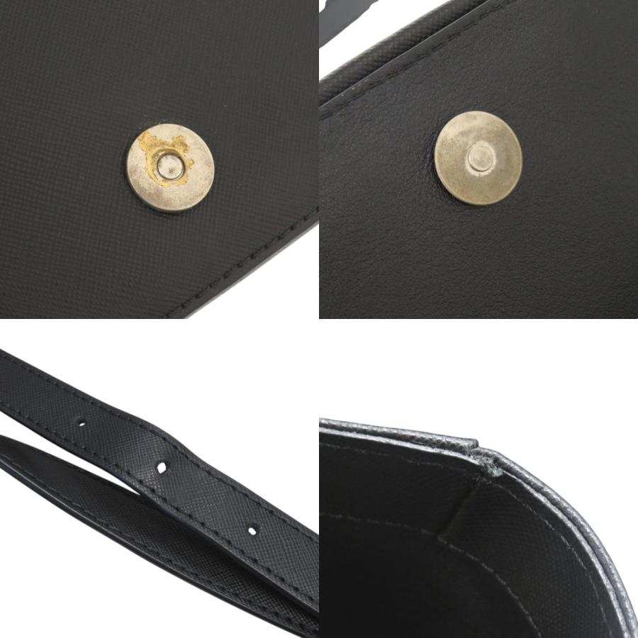 美品 メゾンキツネ MINI BOOGIE レザー ブラック ショルダーバッグ 黒