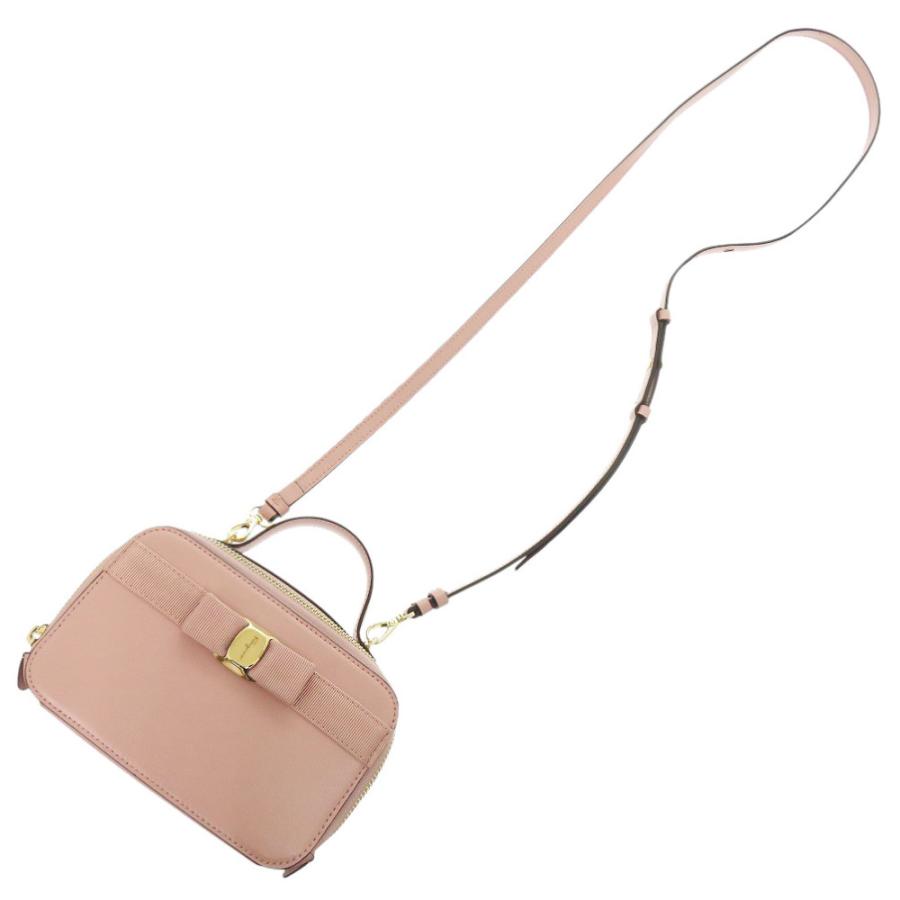 美品 サルヴァトーレフェラガモ 2WAY ヴァラリボン レザー ピンク