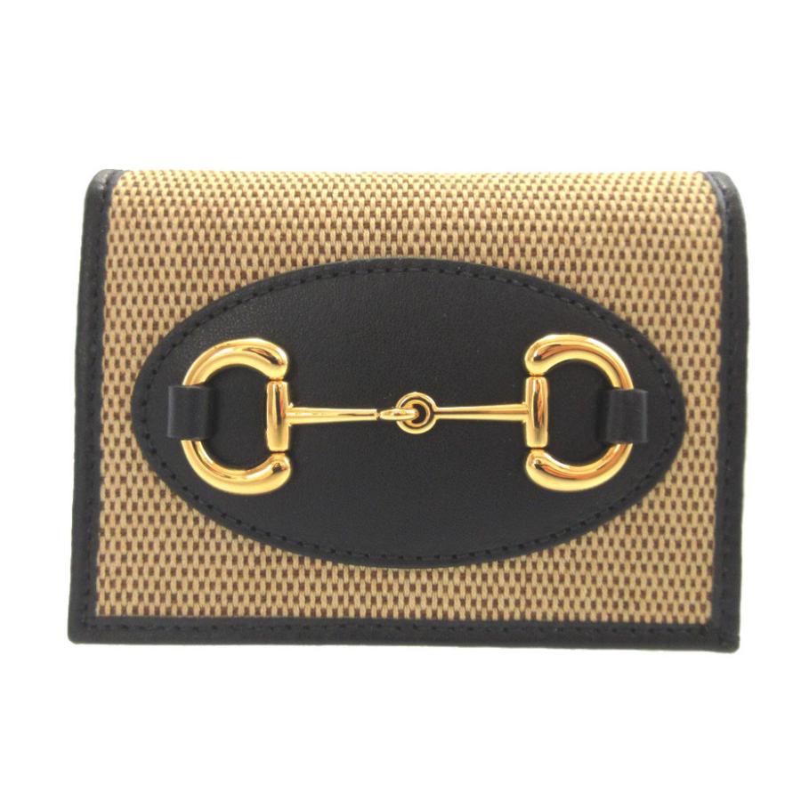 ［未使用・黒金具 ］GUCCI 長財布 ベージュGG柄 キャンバス ホースビット GUCCI（グッチ） 未使用 ホースビット キャンバス レザー ベージュ