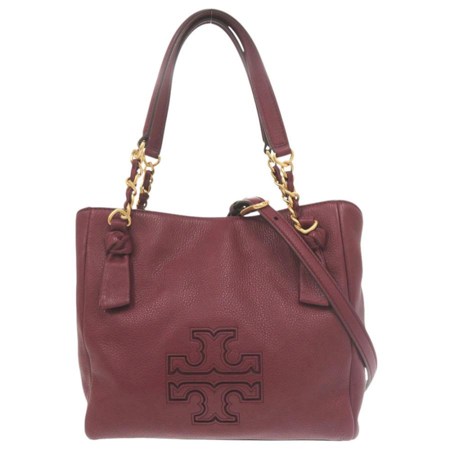 TORY BURCH（トリーバーチ） 美品 レザー ボルドー 2WAY ハンドバッグ  