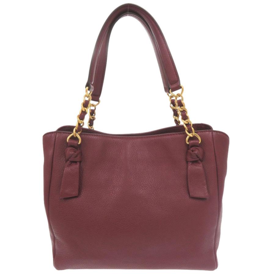 早い者勝ち価格 Tory Burch ボルドー ストライプ 2wayトートバッグ