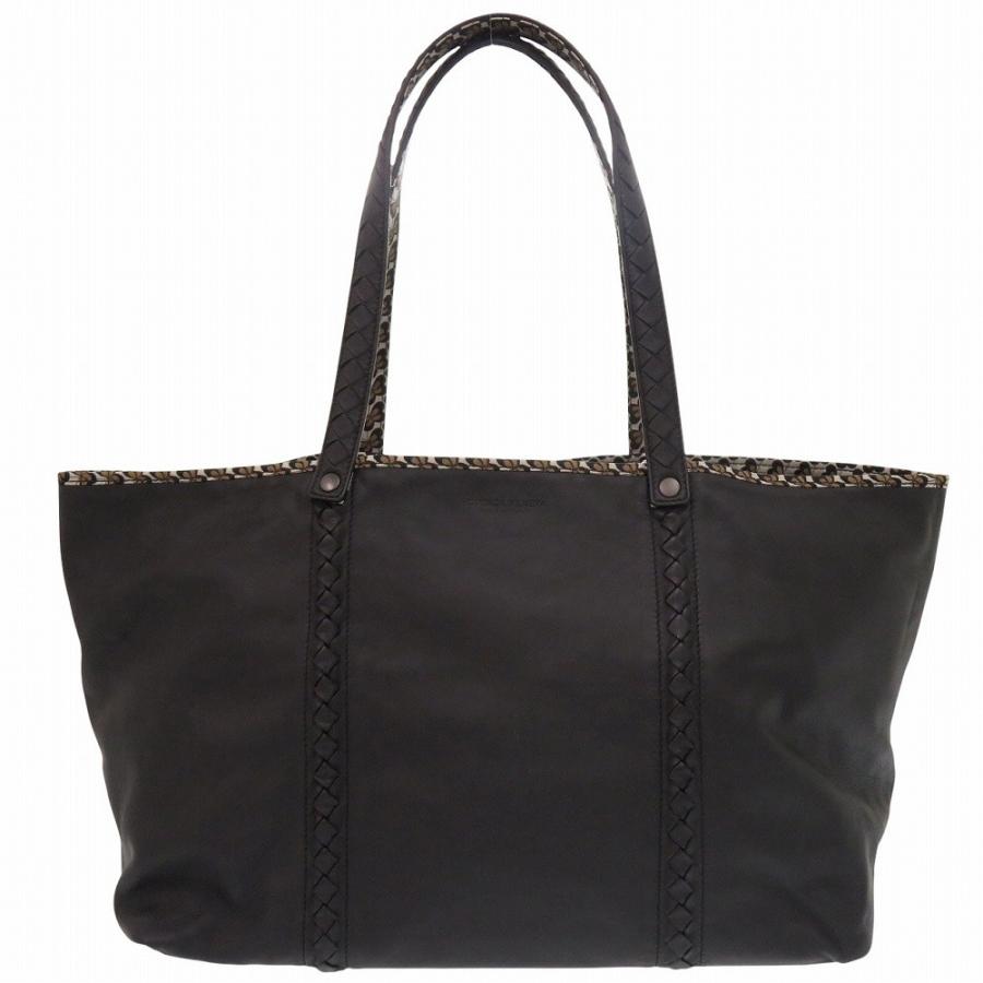 BOTTEGA VENETA トートバッグ イントレチャート リバーシブル 黒 美品 ボッテガヴェネタ イントレチャート リバーシブルトート 蝶