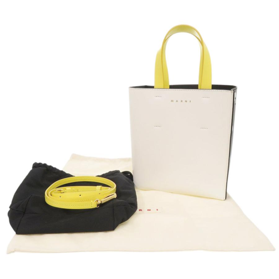 MARNI（マルニ） 新品同様 2WAY ミュゼオ レザー ホワイト/ブラック