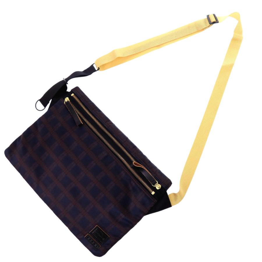 MARNI PORTER マルニ　ポーター　ショルダーバッグ　サコッシュ MARNI（マルニ） 美品 × ポーター オンブレチェック ナイロン ネイビー