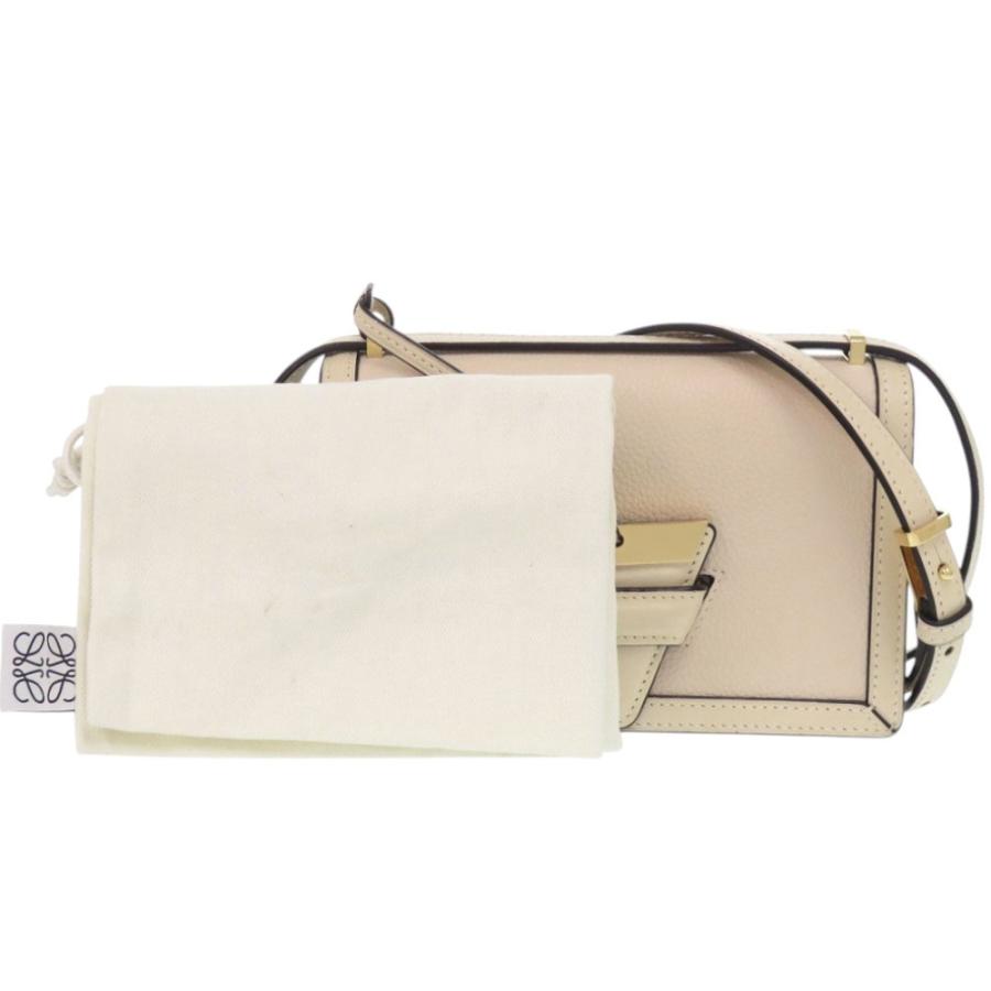美品 ロエベ バルセロナ スモール レザー ベージュ ショルダーバッグ 1553 LOEWE_1