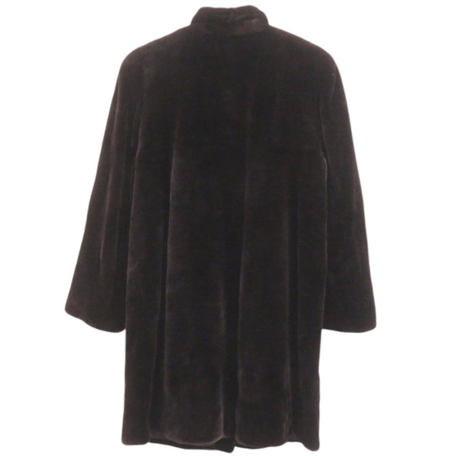 美品 サガミンク シェアードミンク ブラウン 毛皮コート 茶 1744 SAGA
