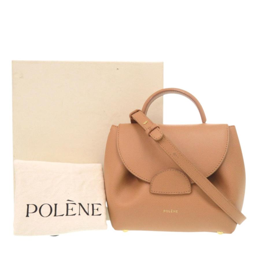 POLÈNE ショルダーバッグ ヌメロ　アンナノ 2WAY レザー　ハンドバッグ POLENE（ポレーヌ） 美品 Numero Un Nano レザー 2way ハンドバッグ